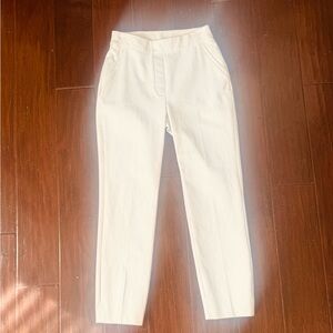 SPANX White Straight Leg Pants with Silver Lining Technology